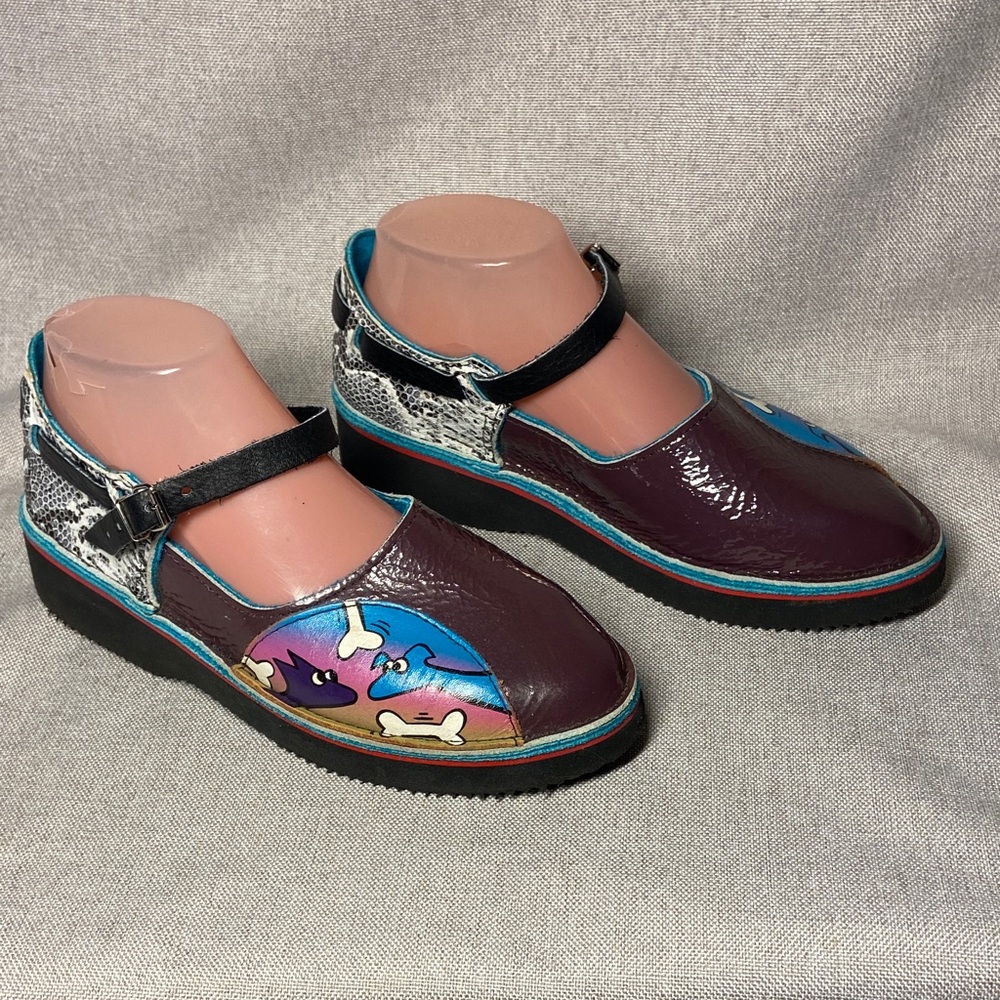 SoleTech Leather Mary Jane Shoes – Artsy & Unique. Size UK-6,5.